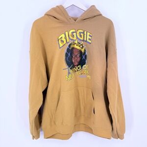 Notorious B.I.G.Biggie Smalls King of New York Graphic‎ Hoodie Camel Tan XL